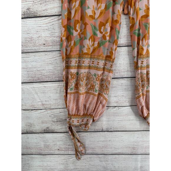 World Market Floral Lounge Pants Women's L Elastic Waist/Drawstring - Picture 6 of 11